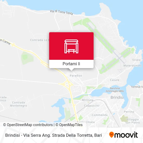 Mappa Brindisi - Via Serra Ang. Strada Della Torretta