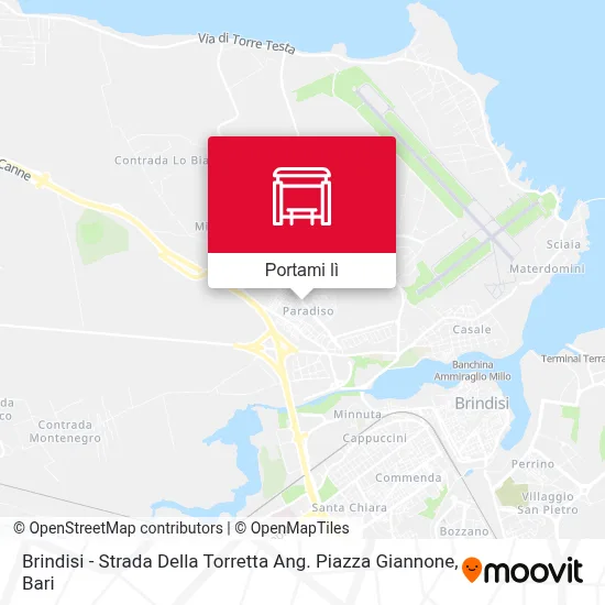 Mappa Brindisi - Strada Della Torretta Ang. Piazza Giannone