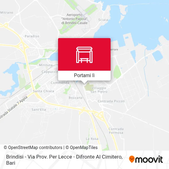 Mappa Brindisi - Via Prov. Per Lecce - Difronte Al Cimitero