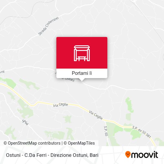 Mappa Ostuni - C.Da Ferri - Direzione Ostuni