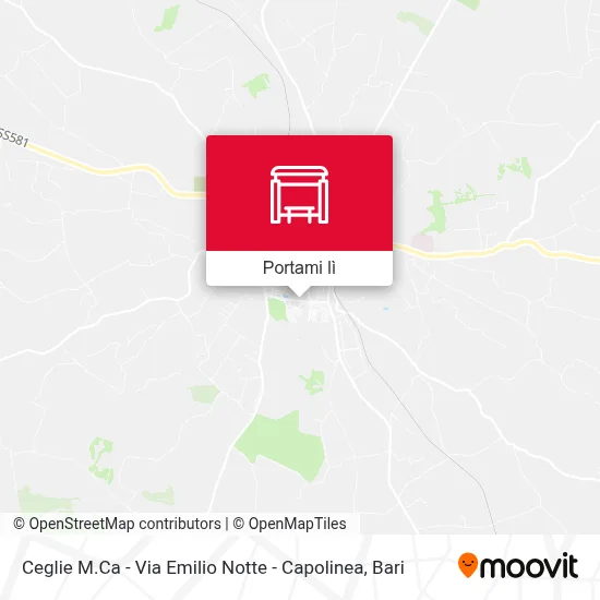 Mappa Ceglie M.Ca - Via Emilio Notte - Capolinea