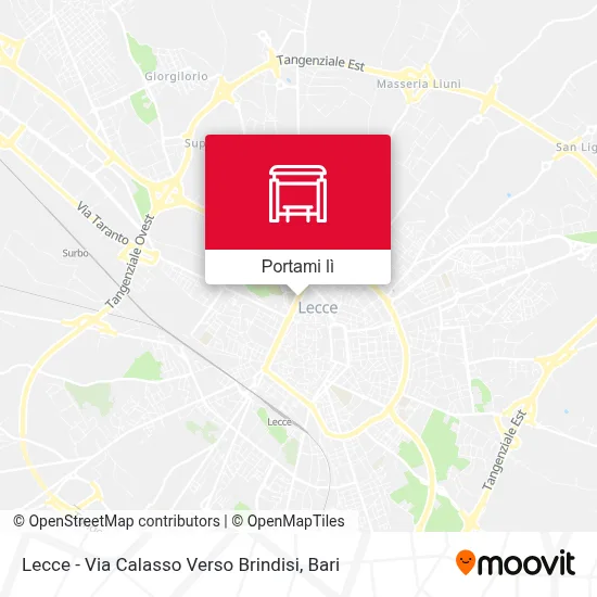 Mappa Lecce - Via Calasso Verso Brindisi