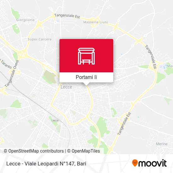 Mappa Lecce - Viale Leopardi N°147