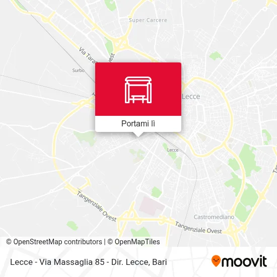 Mappa Lecce - Via Massaglia 85 - Dir. Lecce