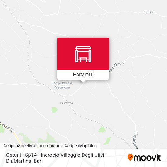 Mappa Ostuni - Sp14 - Incrocio Villaggio Degli Ulivi - Dir.Martina