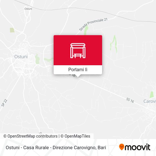 Mappa Ostuni - Casa Rurale - Direzione Carovigno