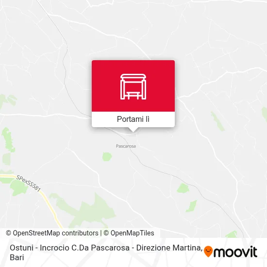 Mappa Ostuni - Incrocio C.Da Pascarosa - Direzione Martina