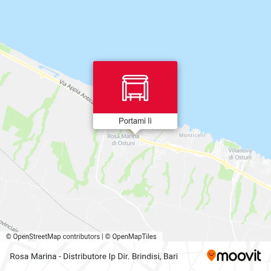 Mappa Rosa Marina - Distributore Ip Dir. Brindisi