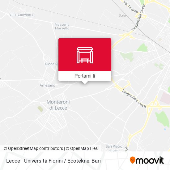 Mappa Lecce - Università Fiorini / Ecotekne