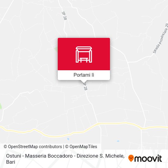 Mappa Ostuni - Masseria Boccadoro - Direzione S. Michele