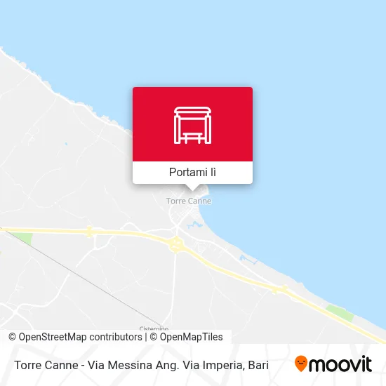 Mappa Torre Canne - Via Messina Ang. Via Imperia