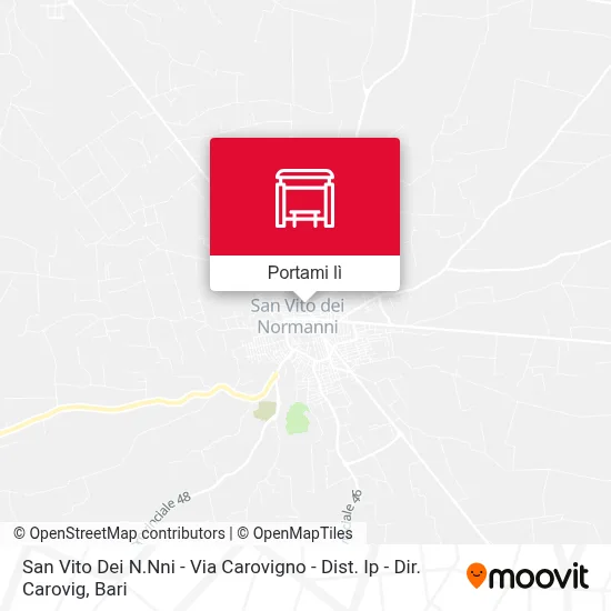 Mappa San Vito Dei N.Nni - Via Carovigno - Dist. Ip - Dir. Carovig