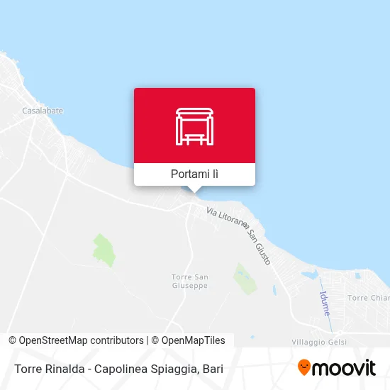 Mappa Torre Rinalda - Capolinea Spiaggia