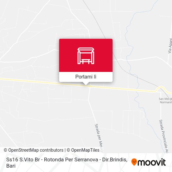 Mappa Ss16 S.Vito Br - Rotonda Per Serranova - Dir.Brindis