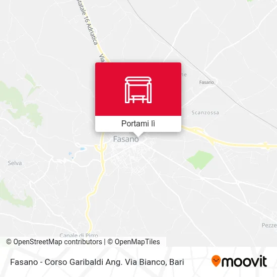 Mappa Fasano - Corso Garibaldi Ang. Via Bianco