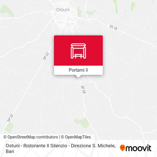 Mappa Ostuni - Ristorante Il Silenzio - Direzione S. Michele