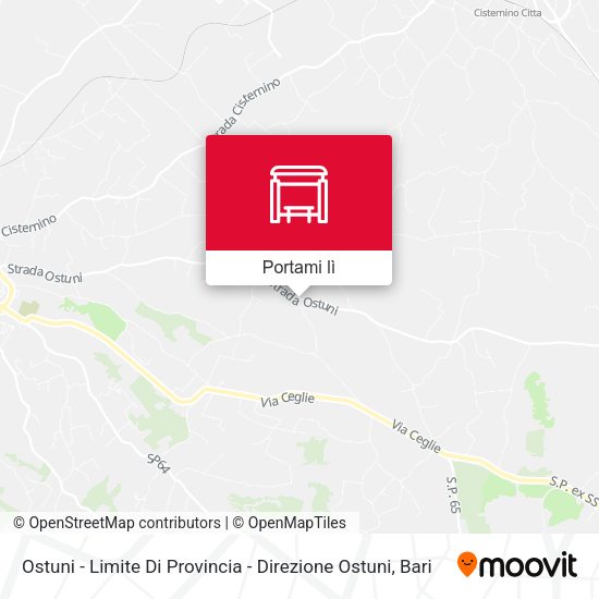 Mappa Ostuni - Limite Di Provincia - Direzione Ostuni