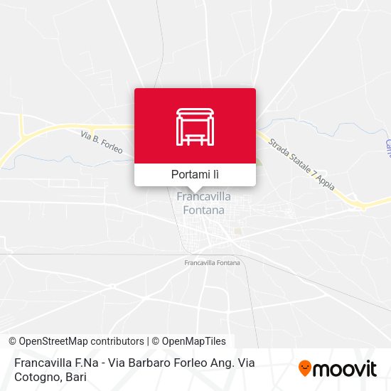 Mappa Francavilla F.Na - Via Barbaro Forleo Ang. Via Cotogno