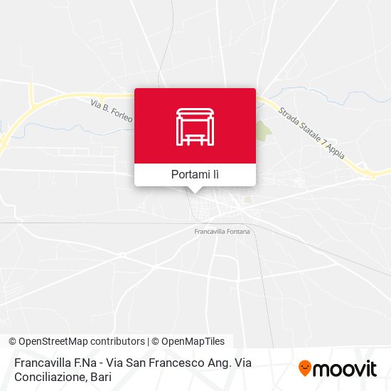 Mappa Francavilla F.Na - Via San Francesco Ang. Via Conciliazione