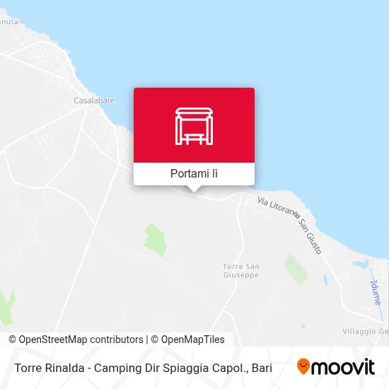 Mappa Torre Rinalda - Camping Dir Spiaggia Capol.