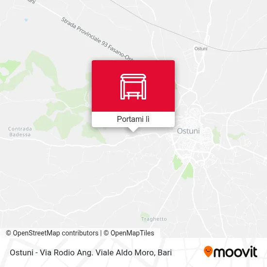 Mappa Ostuni - Via Rodio Ang. Viale Aldo Moro
