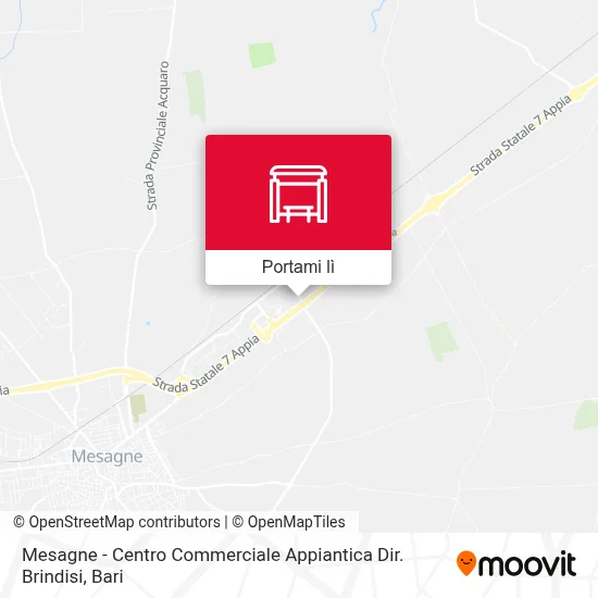 Mappa Mesagne - Centro Commerciale Appiantica Dir. Brindisi