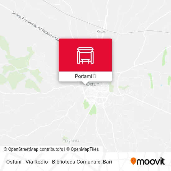 Mappa Ostuni - Via Rodio - Biblioteca Comunale