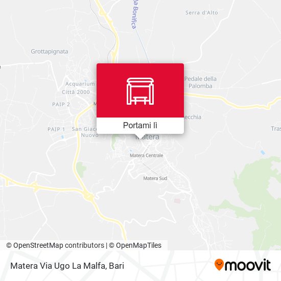 Mappa Matera Via Ugo La Malfa
