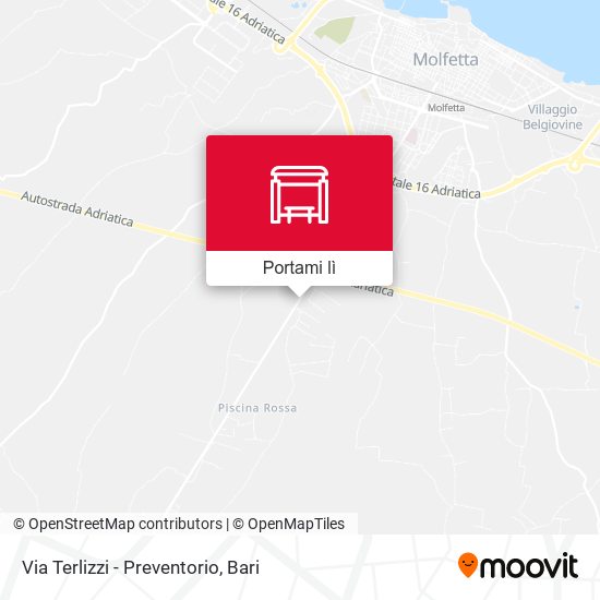Mappa Via Terlizzi - Preventorio