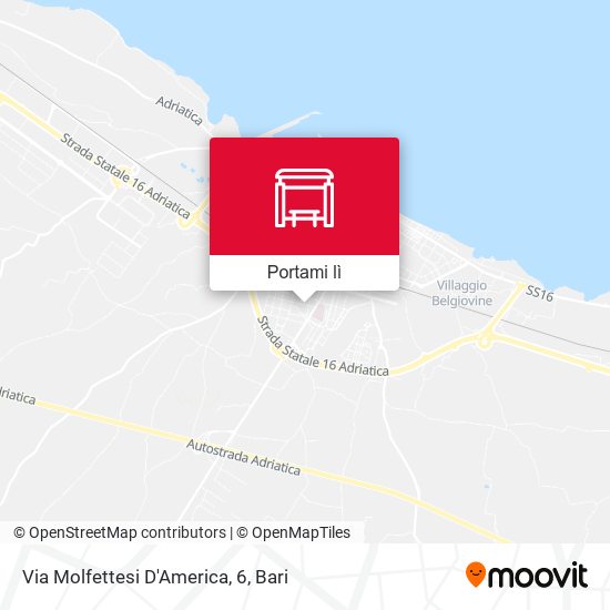 Mappa Via Molfettesi D'America, 6