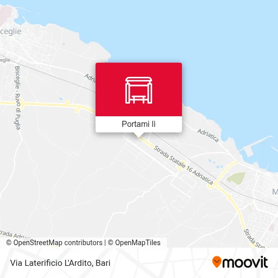 Mappa Via Laterificio L'Ardito