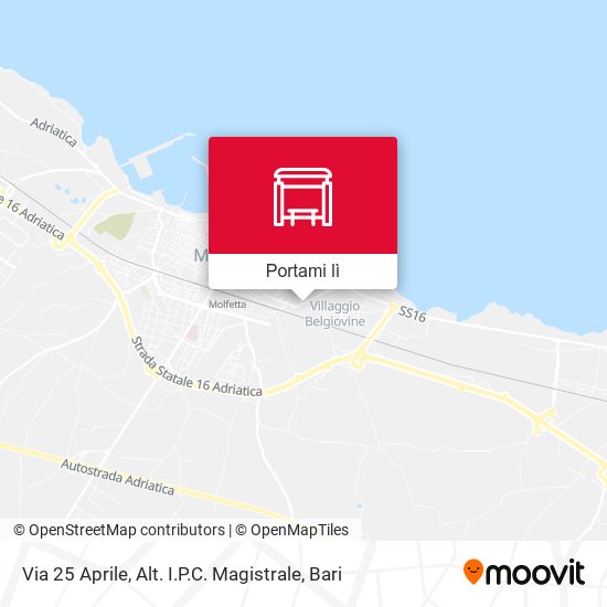 Mappa Via 25 Aprile, Alt. I.P.C. Magistrale