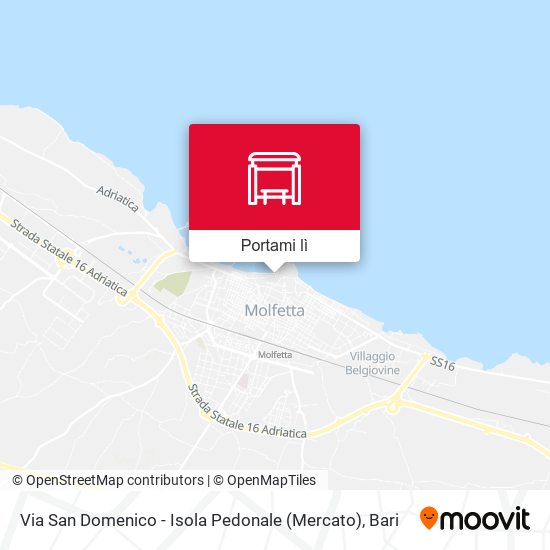 Mappa Via San Domenico - Isola Pedonale (Mercato)
