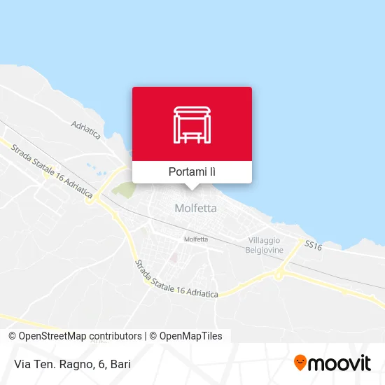 Mappa Via Ten. Ragno, 6