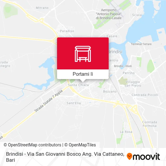 Mappa Brindisi - Via San Giovanni Bosco Ang. Via Cattaneo