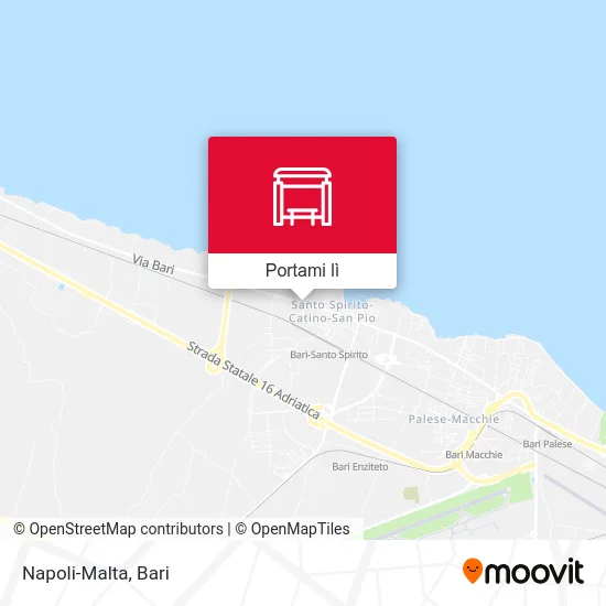 Mappa Napoli-Malta
