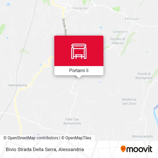 Mappa Bivio Strada Della Serra