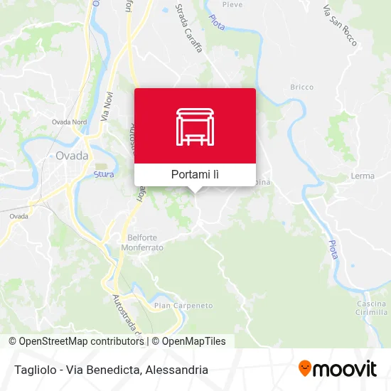 Mappa Tagliolo - Via Benedicta