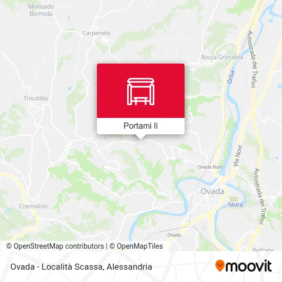 Mappa Ovada - Località Scassa