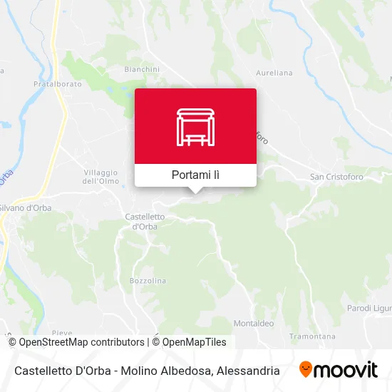 Mappa Castelletto D'Orba - Molino Albedosa