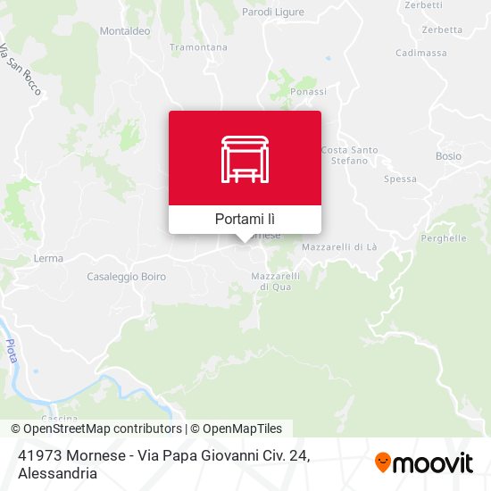 Mappa 41973 Mornese - Via Papa Giovanni Civ. 24