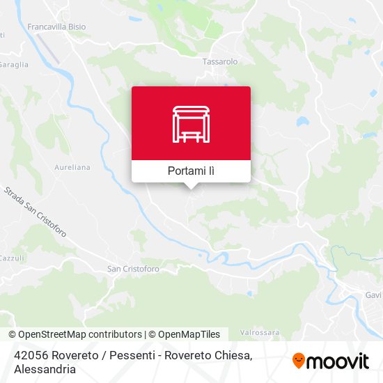 Mappa 42056 Rovereto / Pessenti - Rovereto Chiesa