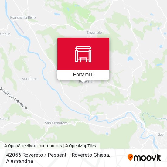 Mappa 42056 Rovereto / Pessenti - Rovereto Chiesa