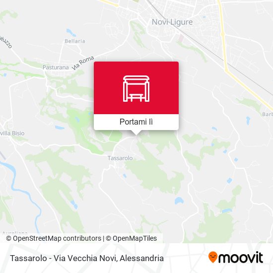 Mappa Tassarolo - Via Vecchia Novi