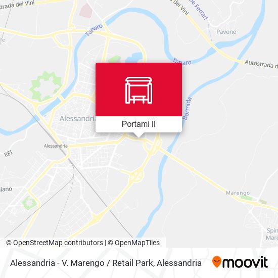Mappa Alessandria - V. Marengo / Retail Park