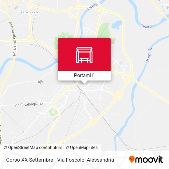 Mappa Corso XX Settembre - Via Foscolo