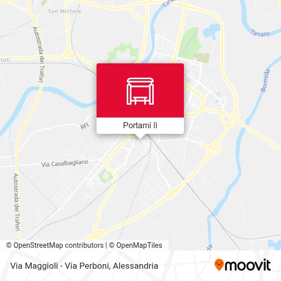 Mappa Via Maggioli - Via Perboni