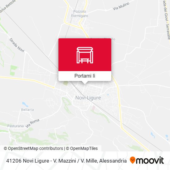 Mappa 41206 Novi Ligure - V. Mazzini / V. Mille