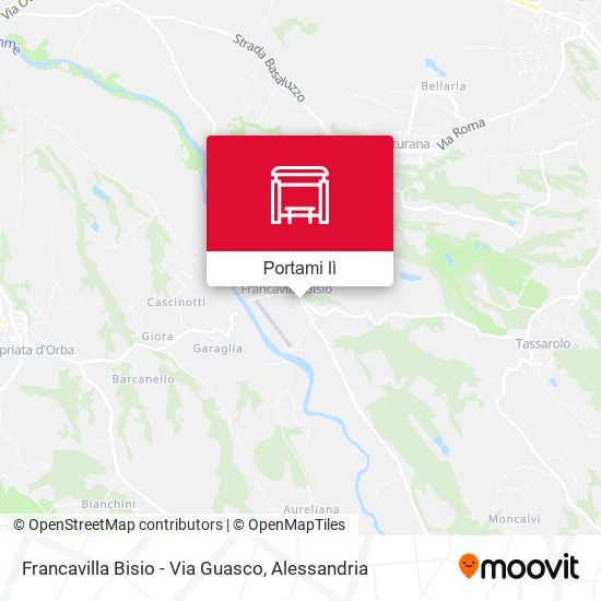 Mappa Francavilla Bisio - Via Guasco