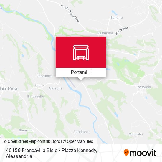 Mappa 40156 Francavilla Bisio - Piazza Kennedy